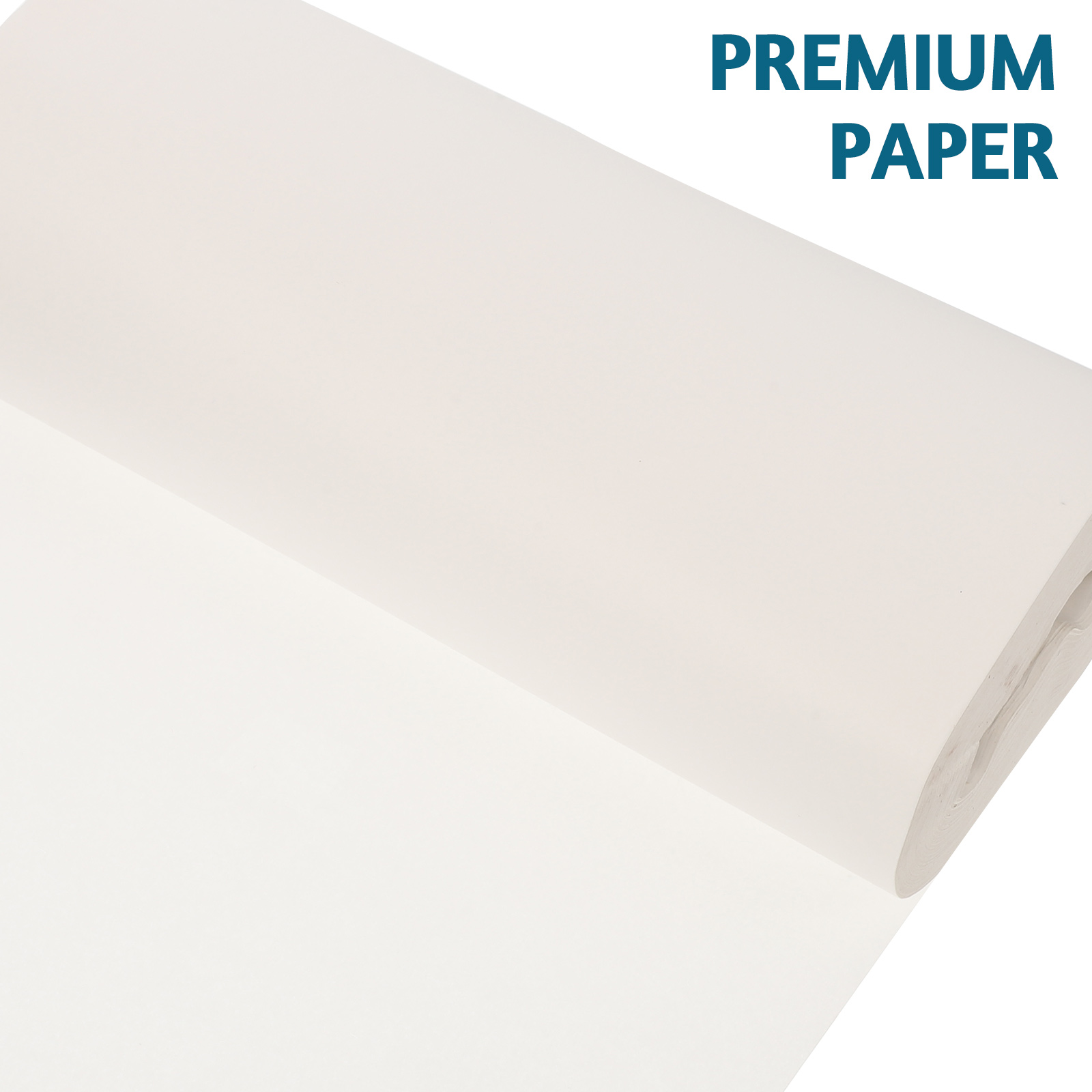 Homemaxs 1 Roll of Gift Wrapping Roll Papers Solid White Roll Paper for DIY Arts Clothes, Size: 5000.00x18x0.10cm